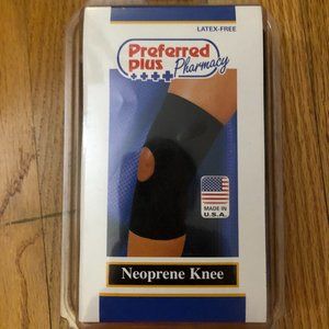 NIB Preferred Plus Pharmacy Black Neoprene Knee Sleeve Small